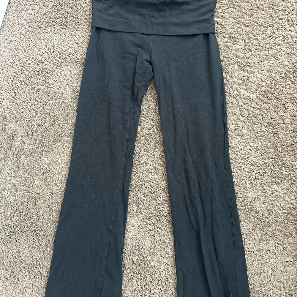 SKIMS Black Wide Leg Pants
